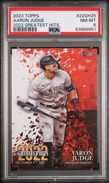 2023 Topps Aaron Judge 2022 Greatest Hits #22Gh25 card image