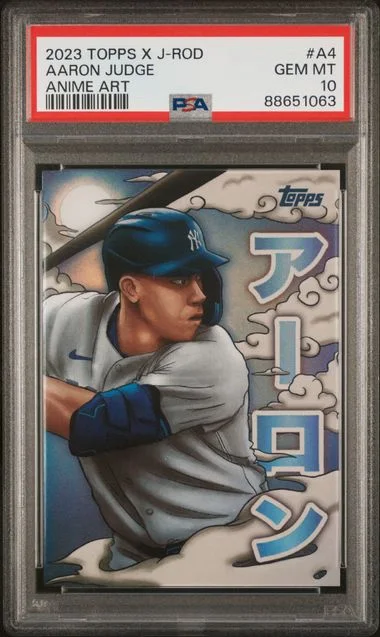 2023 Topps Aaron Judge X Julio Rodriguez Show Out Collection Anime Art #A4 card image