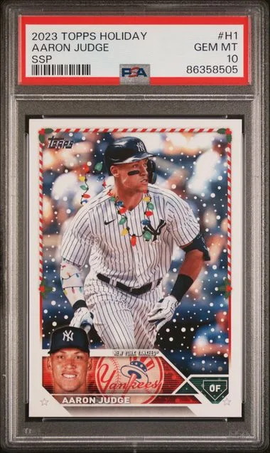 2023 Topps Aaron Judge Holiday SSP #H1 card image