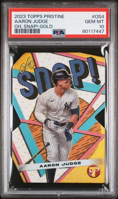 2023 Topps Aaron Judge Pristine Oh, Snap! Gold #Os4 card image