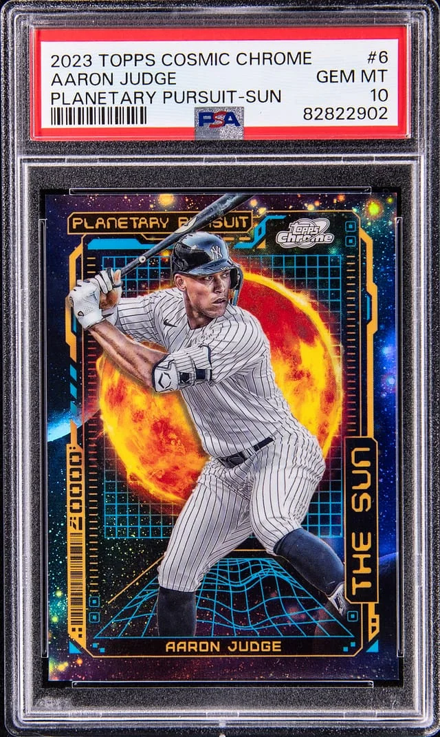 2023 Topps Aaron Judge Cosmic Chrome Planetary Pursuit Sun #PPS-6 card image