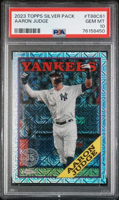 2023 Topps Aaron Judge Silver Pack 1988 Chrome Promo #T88C-81 card image