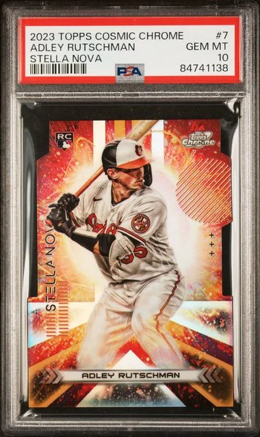 2023 Topps Adley Rutschman Cosmic Chrome Stella Nova #7 card image