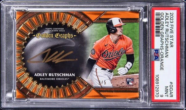 2023 Topps Adley Rutschman Five Star Golden Graphs Orange #GC-AR card image