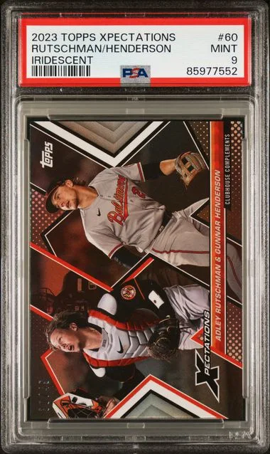 2023 Topps Adley Rutschman/Gunnar Henderson Xpectations Iridescent #60 card image