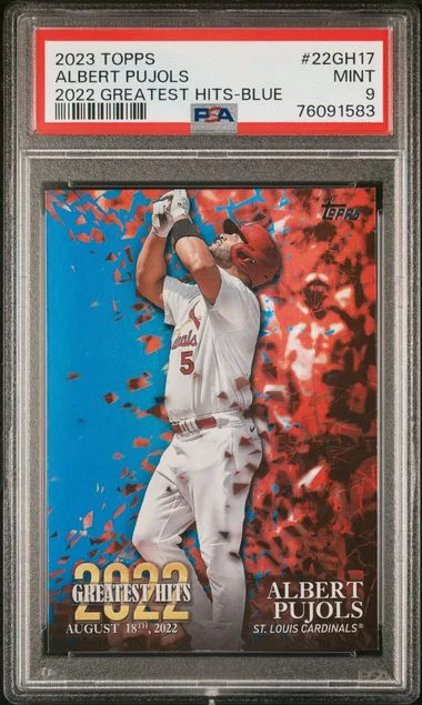 2023 Topps Albert Pujols 2022 Greatest Hits Blue #22GH-17 card image