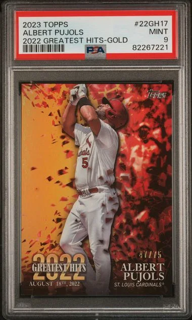 2023 Topps Albert Pujols 2022 Greatest Hits Gold #22GH17 card image