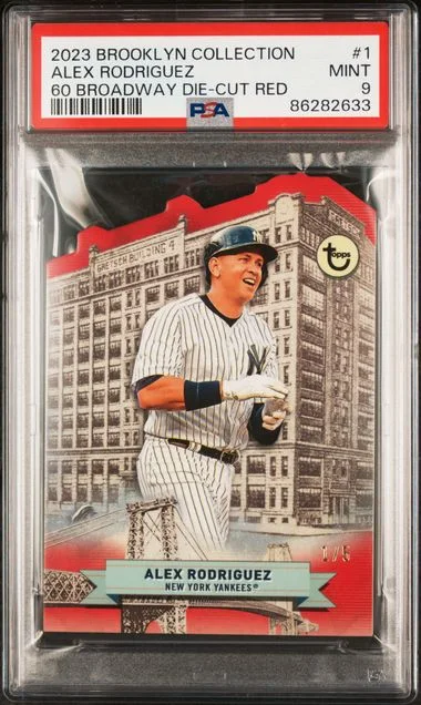 2023 Topps Alex Rodriguez Brooklyn Collection 60 Broadway Die-Cut Red #1 card image
