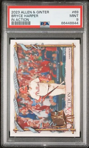 2023 Topps Allen & Ginter Bryce Harper In Action #69 card image