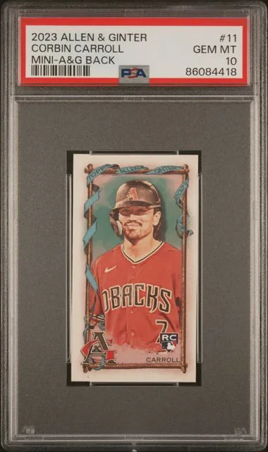 2023 Topps Allen & Ginter Corbin Carroll Mini-Black Border #11 card image