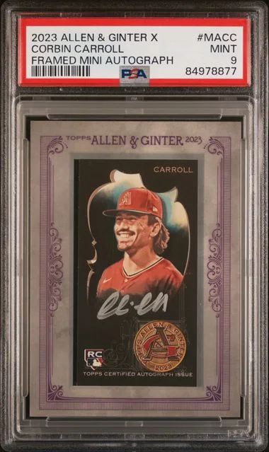 2023 Topps Allen & Ginter Corbin Carroll X Framed Mini Autograph #MACC card image
