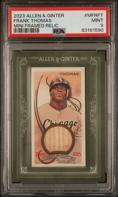 2023 Topps Allen & Ginter Frank Thomas Mini Framed Relic #MFR-FT card image