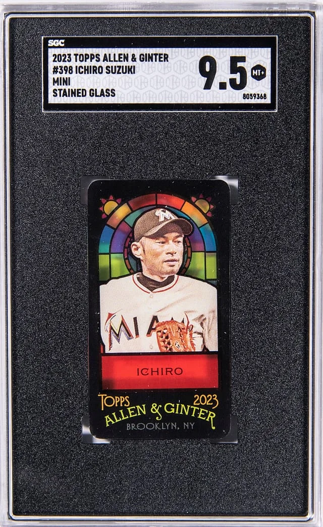2023 Topps Allen & Ginter Ichiro Suzuki Mini Stained Glass #398 card image