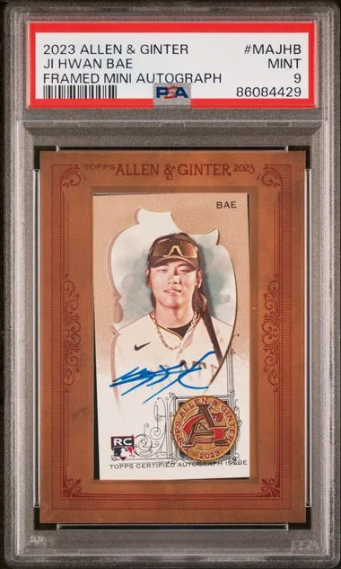 2023 Topps Allen & Ginter Ji Hwan Bae Framed Mini Autograph #MAJHB card image