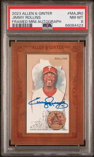 2023 Topps Allen & Ginter Jimmy Rollins Framed Mini Autograph #MAJRO card image