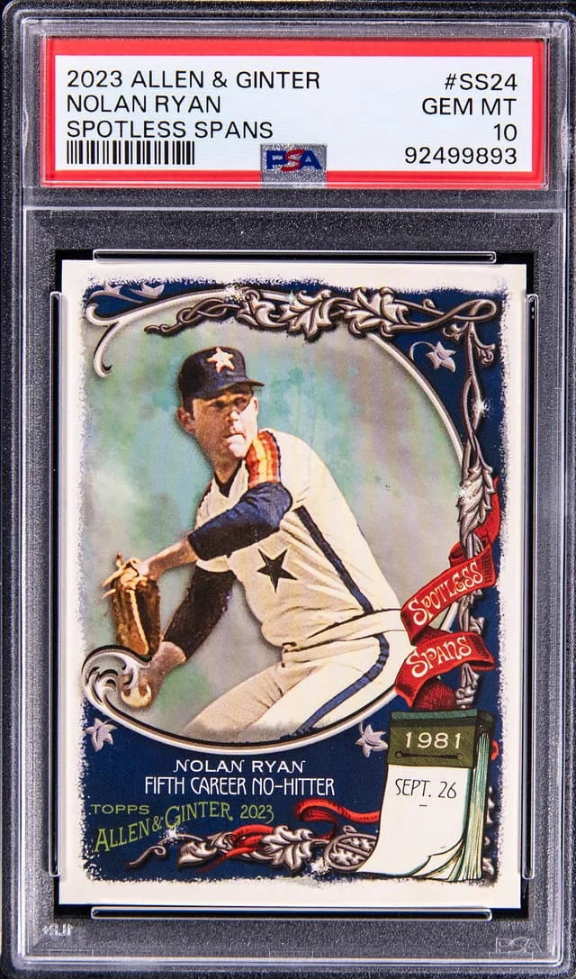 2023 Topps Allen & Ginter Nolan Ryan Spotless Spans #SS-24 card image