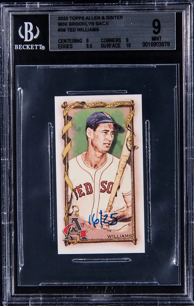 2023 Topps Allen & Ginter Ted Williams Mini Brooklyn Back #38 card image