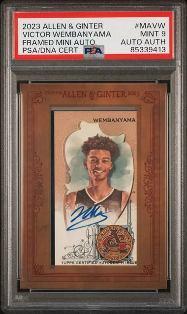 2023 Topps Allen & Ginter Victor Wembanyama Framed Mini Non Baseball Autographs #MA-VW card image