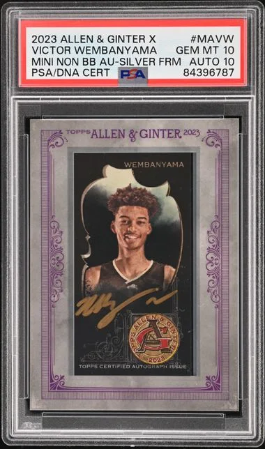 2023 Topps Allen & Ginter Victor Wembanyama X Framed Mini Non-Baseball Autograph #MAVW card image