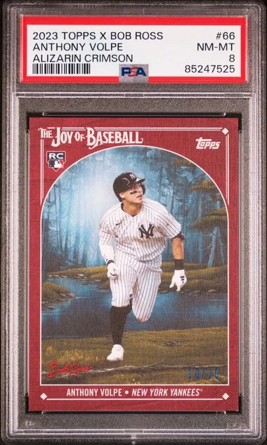 2023 Topps Anthony Volpe X Bob Ross The Joy Of Baseball Alizarin Crimson #66 card image