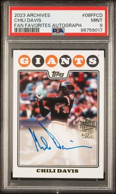 2023 Topps Archives Chili Davis Fan Favorites Autograph #08FFCD card image