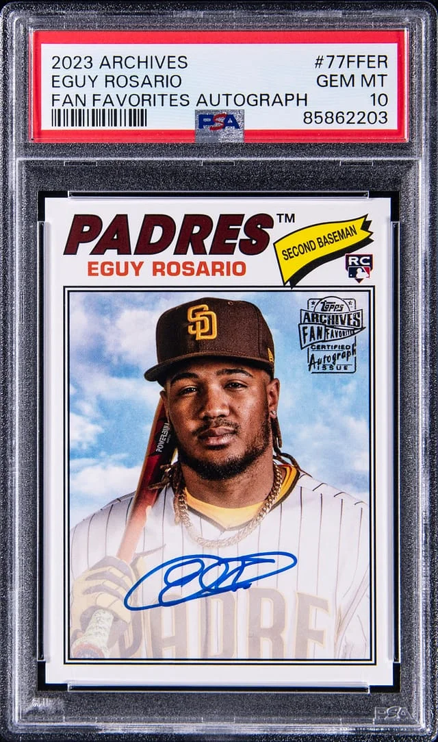 2023 Topps Archives Eguy Rosario Fan Favorites Autograph #77FFER card image
