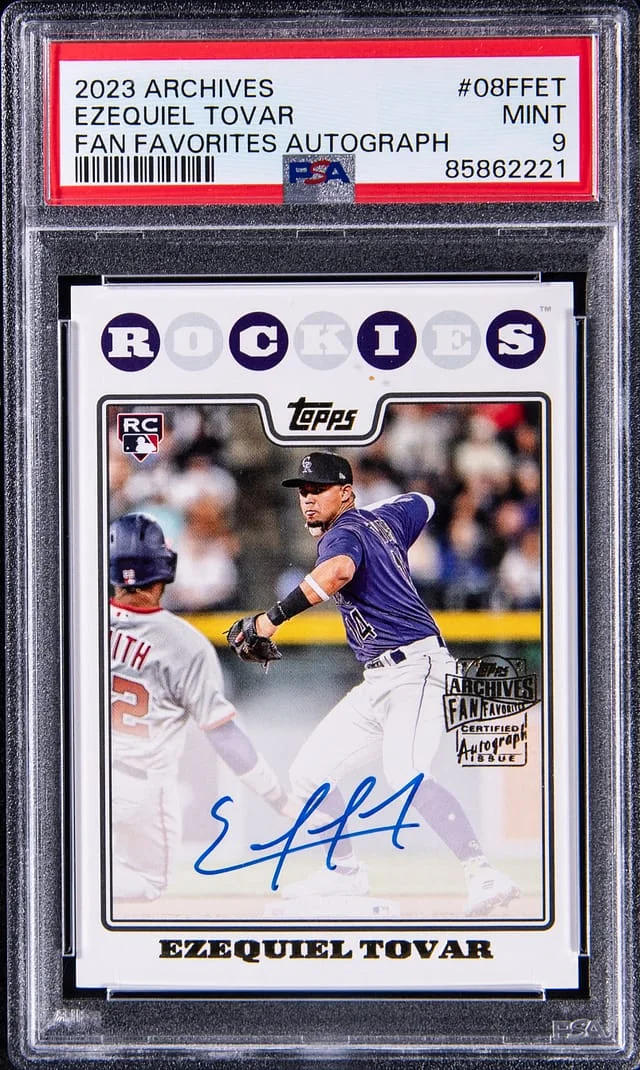 2023 Topps Archives Ezequiel Tovar Fan Favorites Autograph Gold Foil #08FFET card image