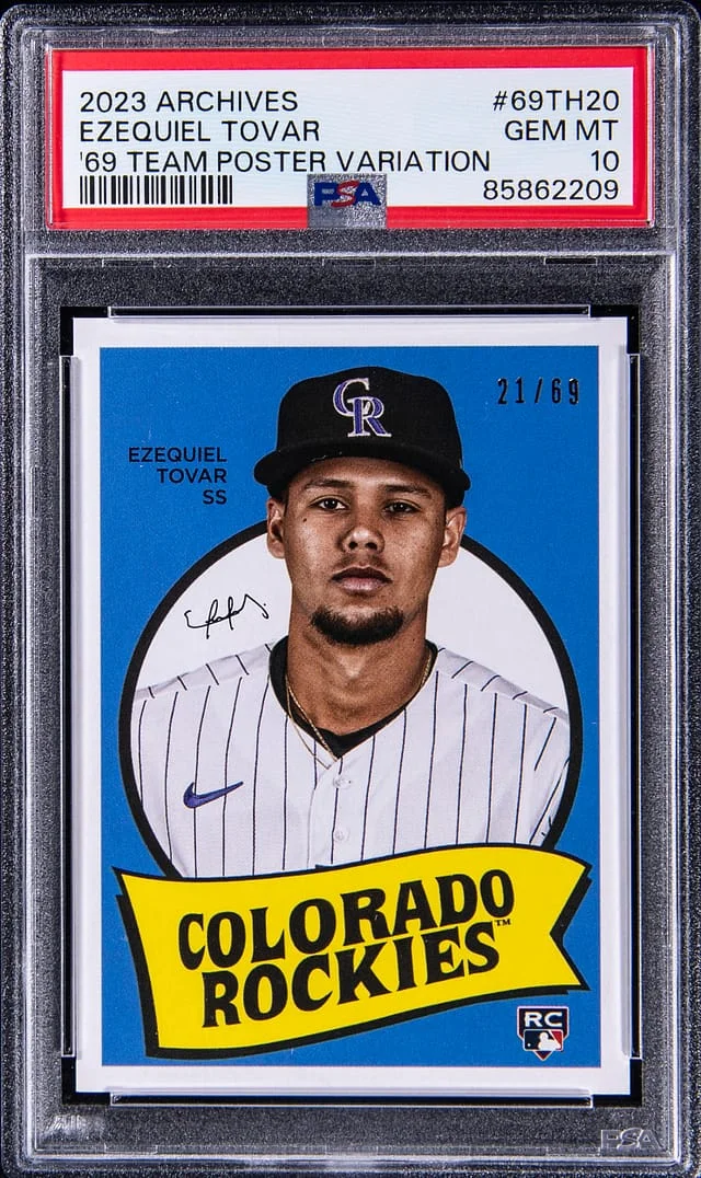 2023 Topps Archives Ezequiel Tovar 1969 Team Poster Variation #69TH20 card image