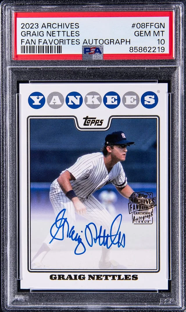 2023 Topps Archives Graig Nettles Fan Favorites Autograph #08FFGN card image