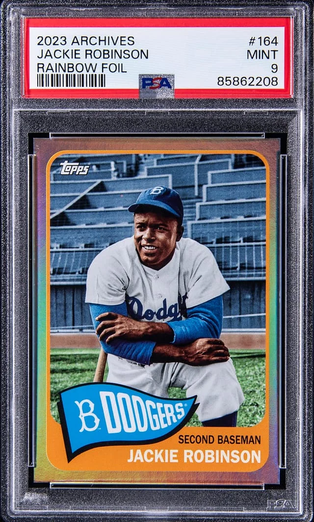 2023 Topps Archives Jackie Robinson Rainbow Foil #164 card image