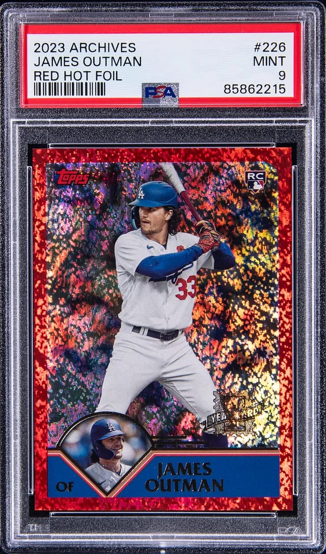 2023 Topps Archives James Outman Red Hot Foil #226 card image