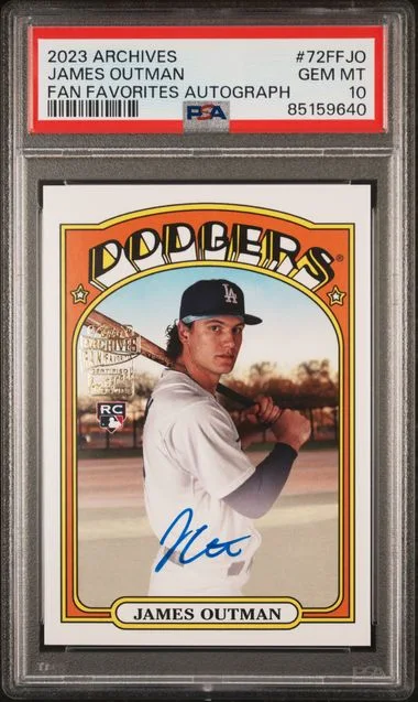 2023 Topps Archives James Outman Fan Favorites Autograph #72FFJO card image