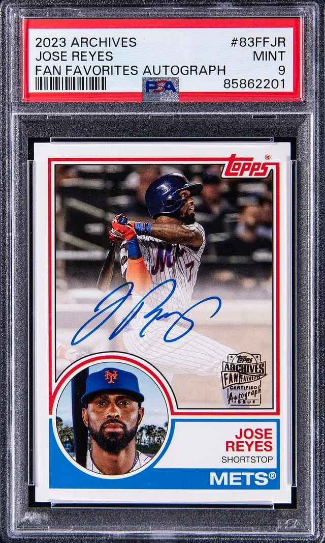 2023 Topps Archives Jose Reyes Fan Favorites Autograph #83FFJR card image