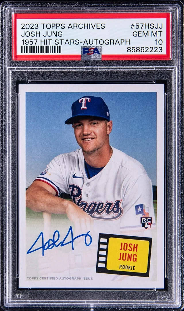 2023 Topps Archives Josh Jung 1957 Hit Stars Autographs #57HSJJ card image