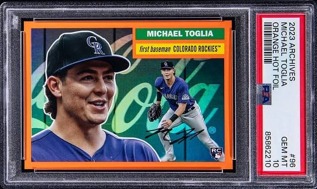 2023 Topps Archives Michael Toglia Orange Hot Foil #96 card image