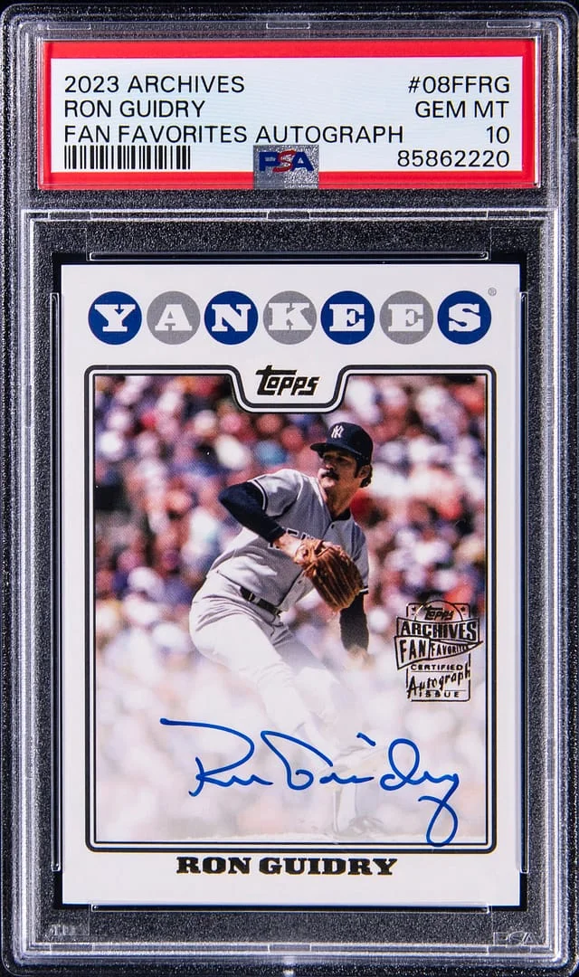 2023 Topps Archives Ron Guidry Fan Favorites Autograph #08FFRG card image
