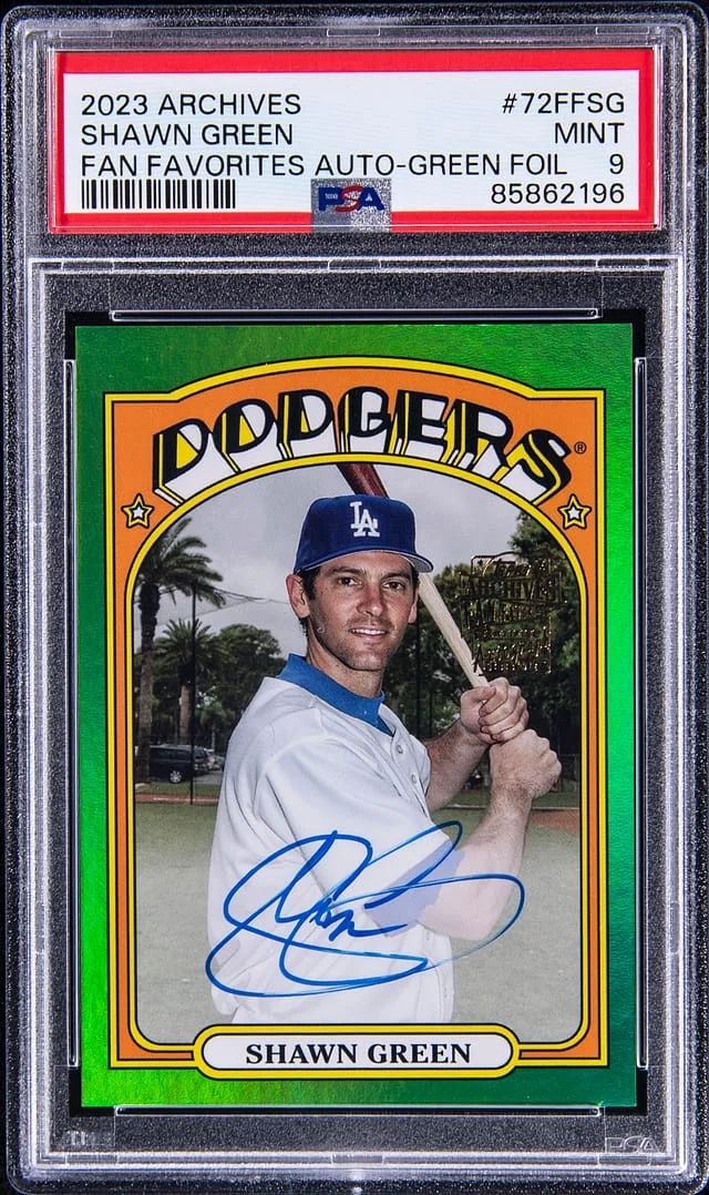 2023 Topps Archives Shawn Fan Favorite Autograph Green Foil #72FFSG card image