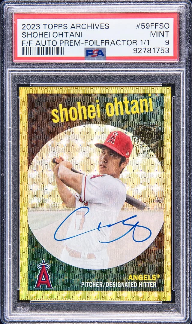 2023 Topps Archives Shohei Ohtani Fan Favorites Autographs Premium FoilFractor #59FF-SO card image