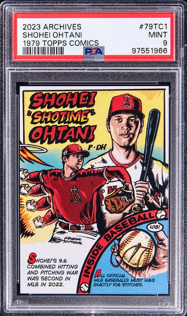 2023 Topps Archives Shohei Ohtani 1979 Topps Comics #79TC-1 card image