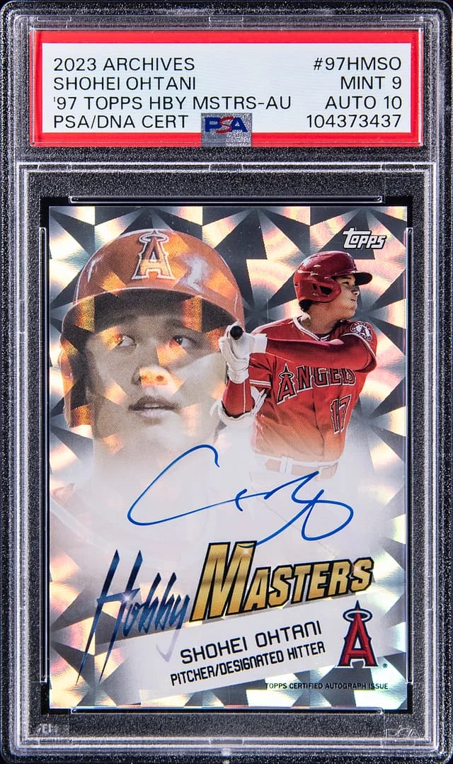 2023 Topps Archives Shohei Ohtani 97 Hobby Masters Autograph #97HM-SO card image