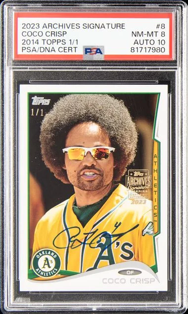 2023 Topps Archives Signature Series Coco Crisp 2014 Topps 1/1 #8 card image