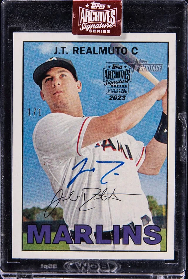 2023 Topps Archives Signature Series J.T. Realmuto 2016 Heritage #22 card image