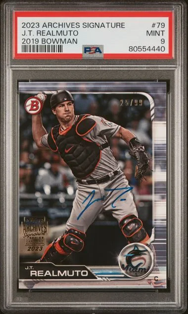 2023 Topps Archives Signature Series J.T. Realmuto 2019 Bowman #79 card image