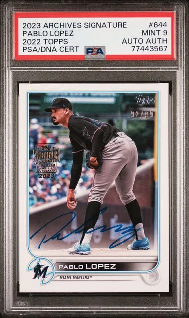2023 Topps Archives Signature Series Pablo Lopez 2022 Topps #644 card image