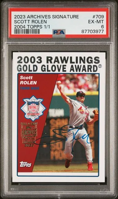 2023 Topps Archives Signature Series Scott Rolen 2004 Topps #709 card image
