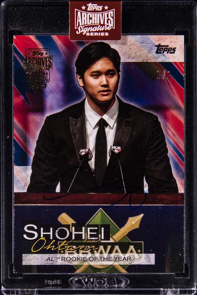 2023 Topps Archives Signature Series Shohei Ohtani 19 Topps Update Highlights Buyback #SO-17 card image