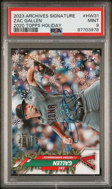2023 Topps Archives Signature Series Zac Gallen 2020 Topps Holiday #HW31 card image