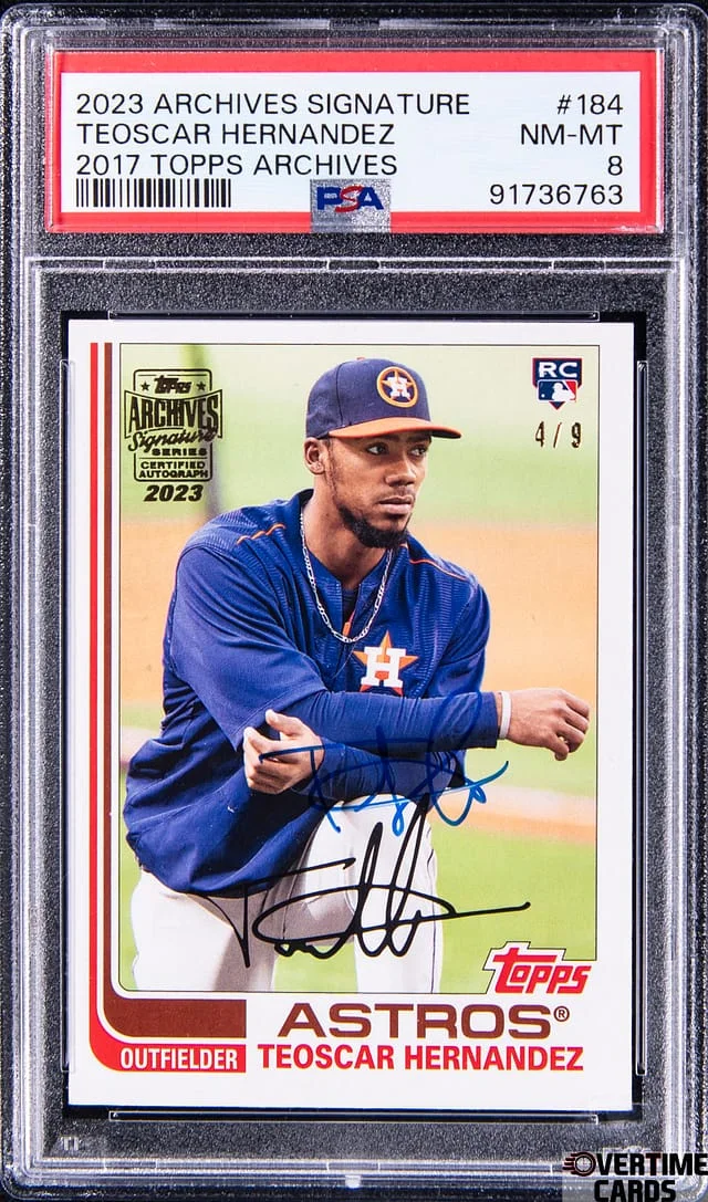 2023 Topps Archives Teoscar Hernandez Signature 2017 #184 card image