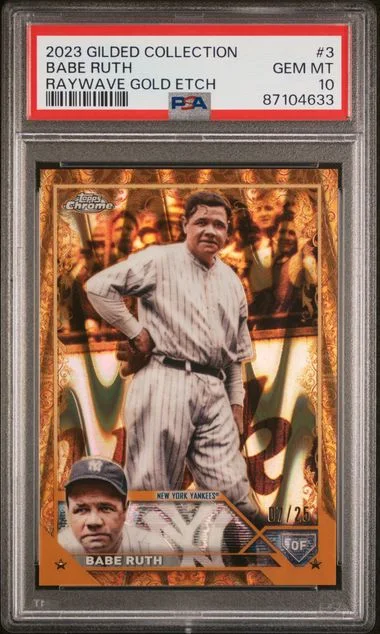 2023 Topps Babe Ruth Gilded Collection Raywave Gold Etch #3 card image