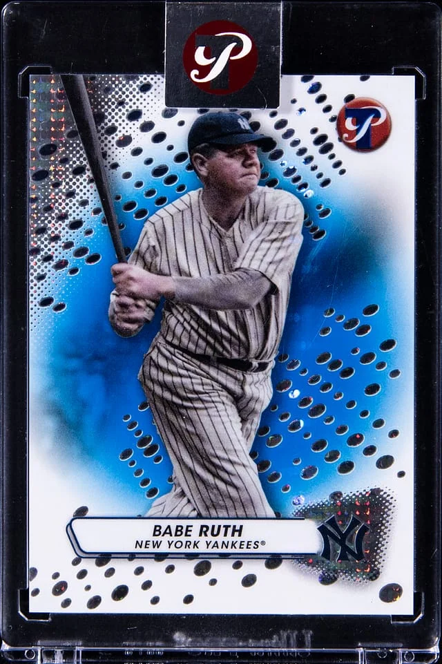 2023 Topps Babe Ruth - Topps Encased Pristine Blue Refractor #114 card image